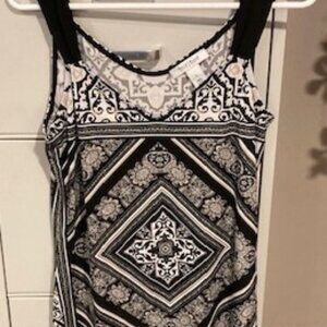 White House Black Market - Black & Cream Tank  - Size Small